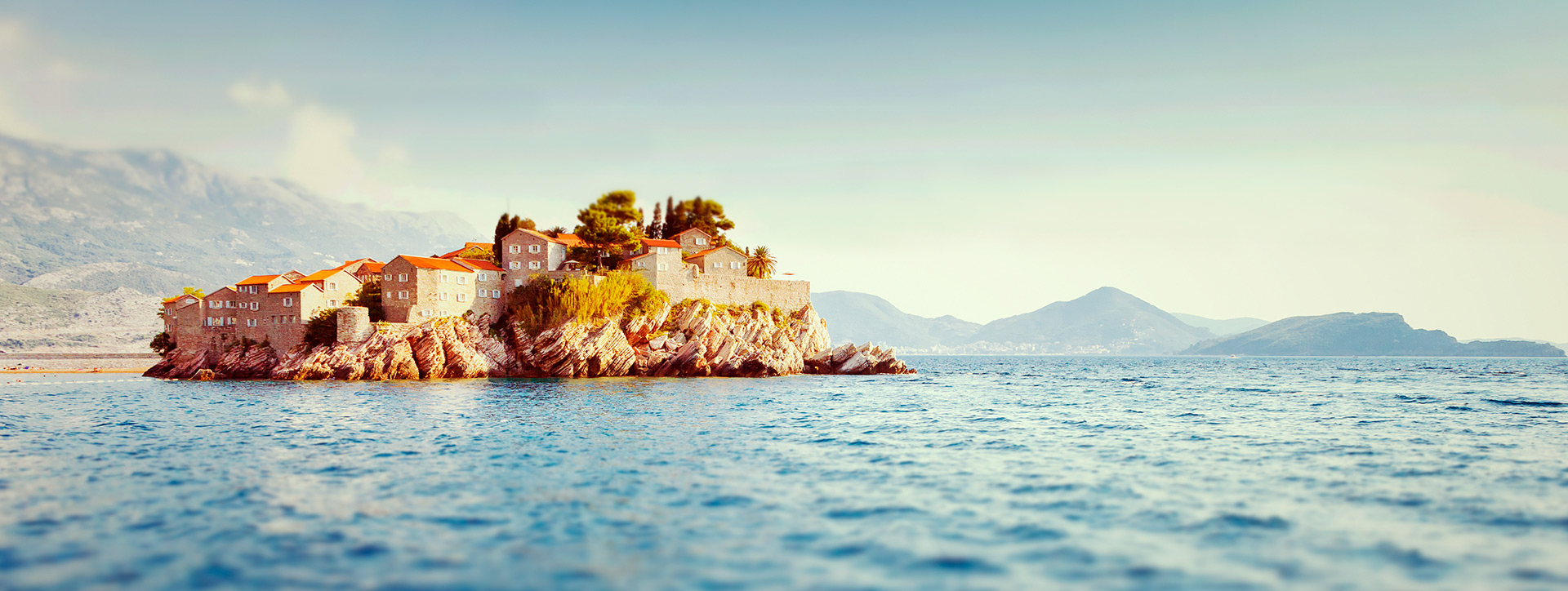 A view of the Sveti Stefan island from the sea, Montenegro - SimpleSail sailing routes
