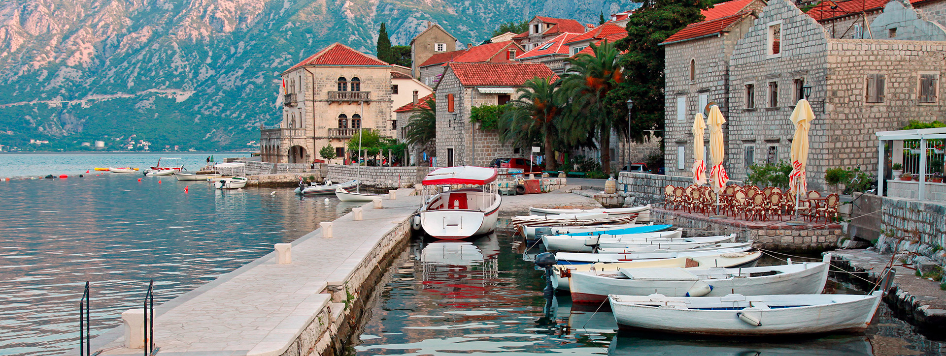 Boat parking, Perast, Montenegro - SimpleSail sailing routes