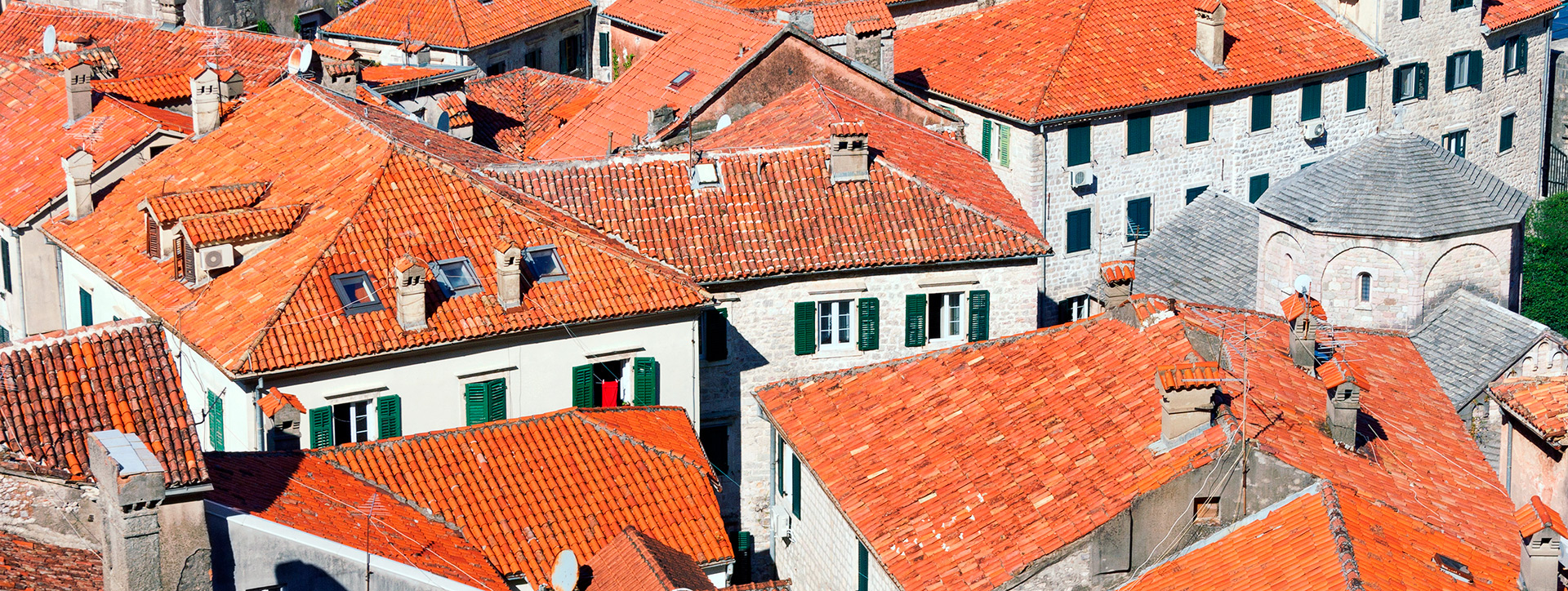 The rooftops of the city, Perast, Montenegro - SimpleSail sailing routes