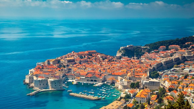 Панорама Старого города с высоты, Дубровник, Хорватия - маршруты SimpleSail в акватории Хорватии